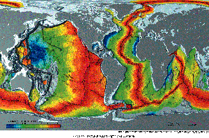 Тектоническая карта дна океанов